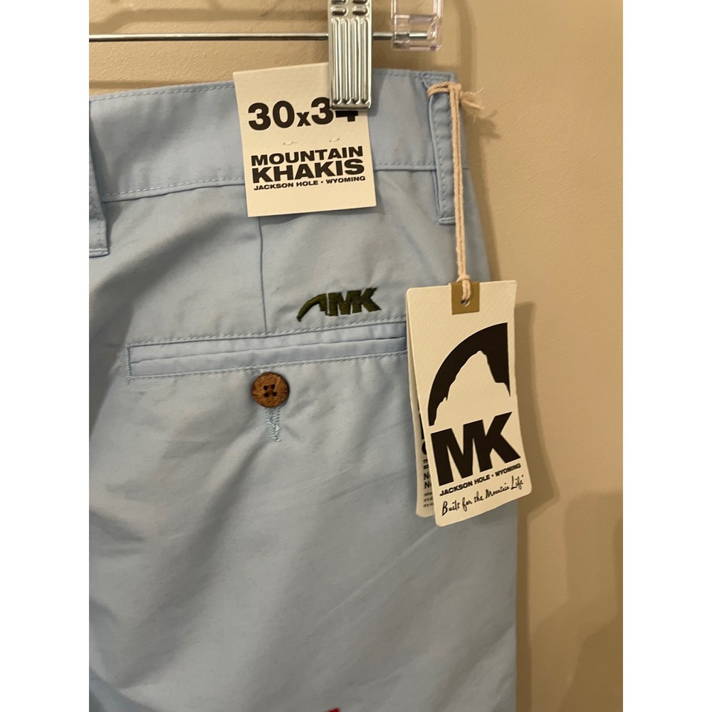 Mountain Khakis Broadway Fit Mens Pants 30x34 Light Blue Chino Office Casual - Picture 3 of 8